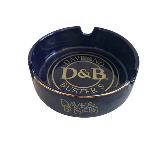 DAVE & BUSTERS Blue Cigar Cigarette Ashtray Tray NEW NWOT - Picture 2 of 7